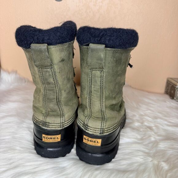 Sorel Caribou Winter Snow Boots Green Size 9